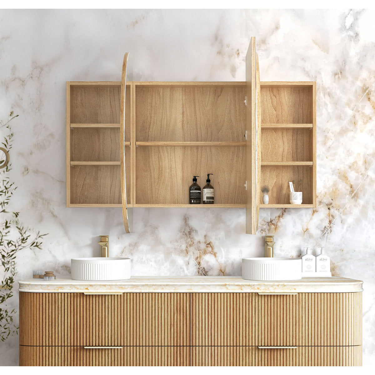 Otti Bondi 1800x900 Woodland Oak Shaving Cabinet