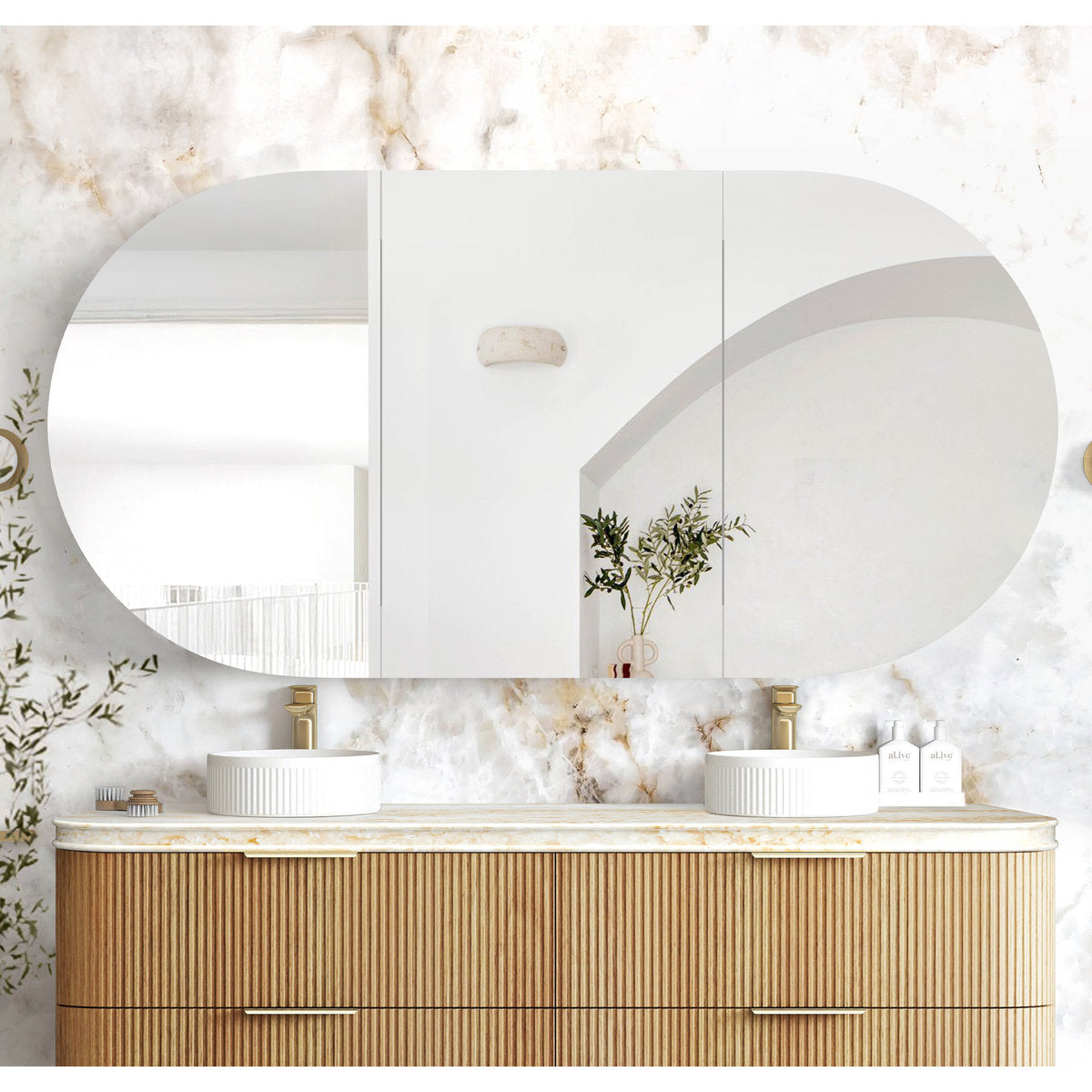 Otti Bondi 1800x900 Woodland Oak Shaving Cabinet
