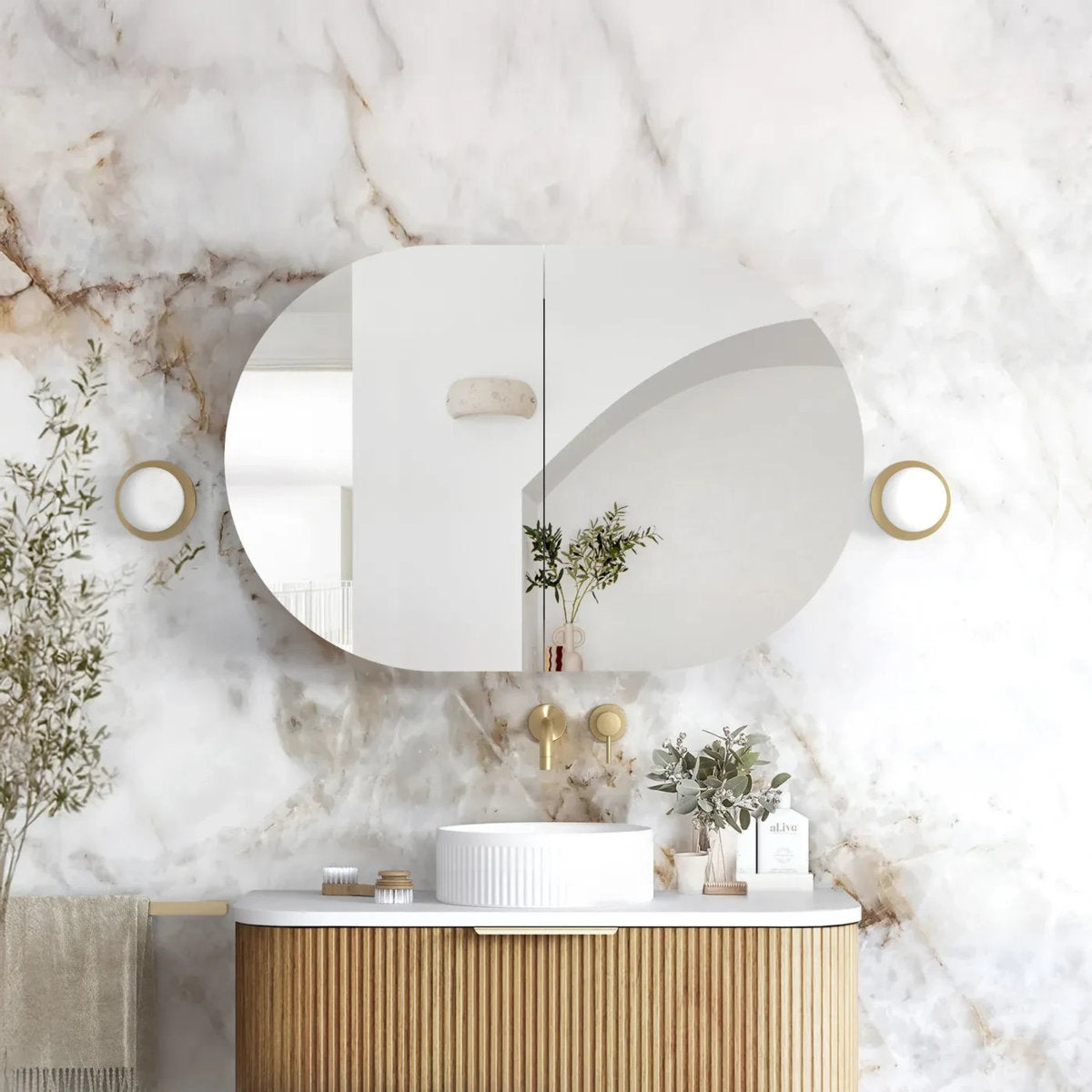 Otti Bondi 900x600 Woodland Oak Shaving Cabinet