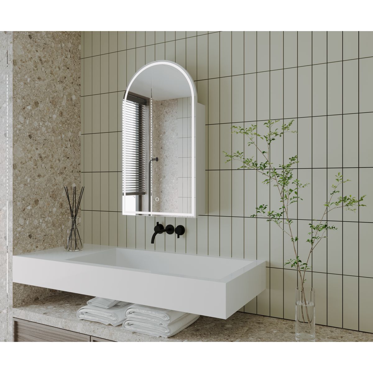 Blanca LED Shaving Cabinet - Frameless