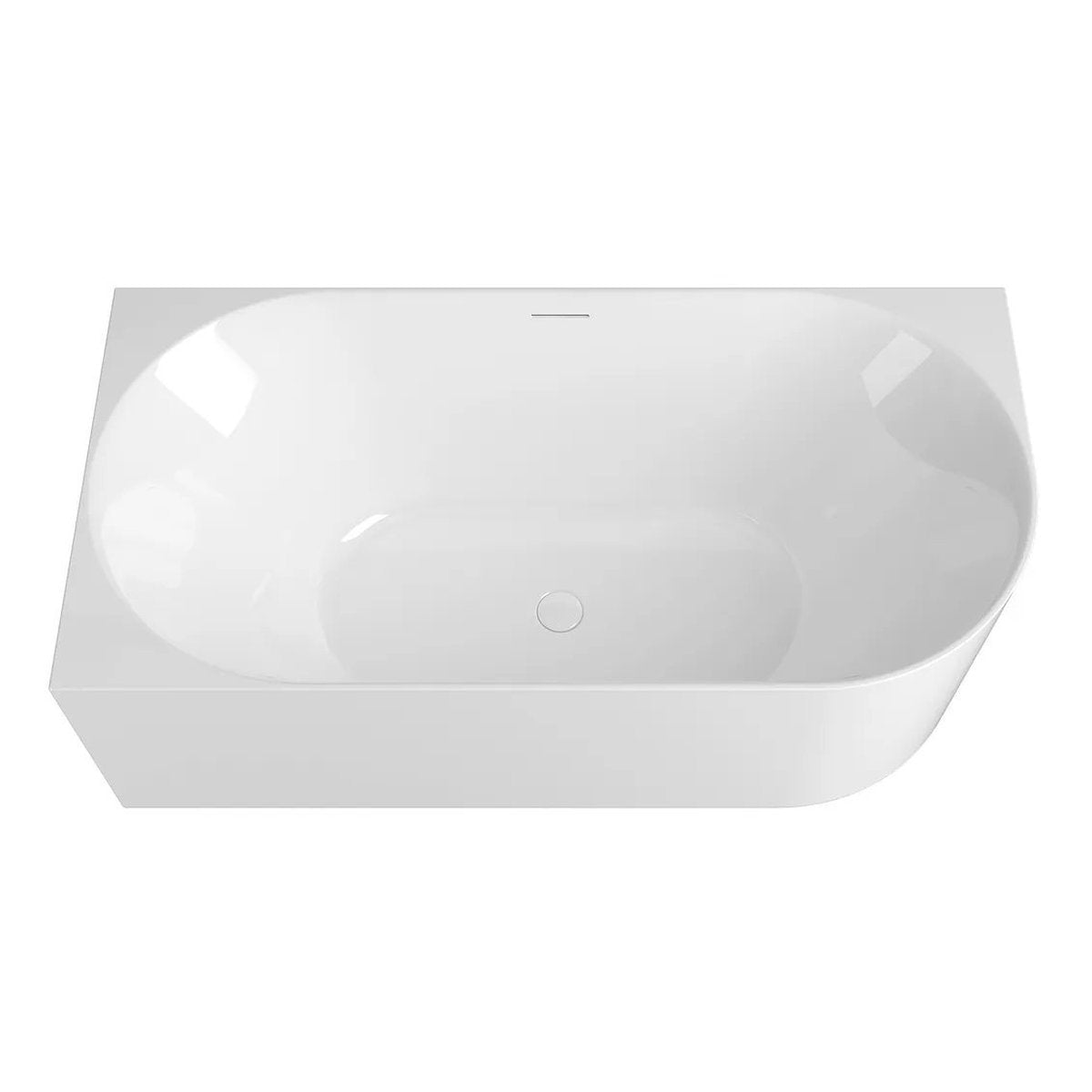Otti Attica Celine Left Corner 1500 Gloss White Bath with Overflow