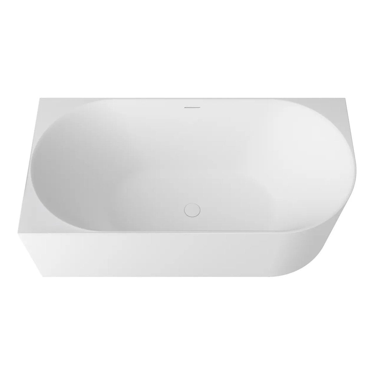 Otti Attica Celine Left Corner 1500 Matte White Bath with Overflow