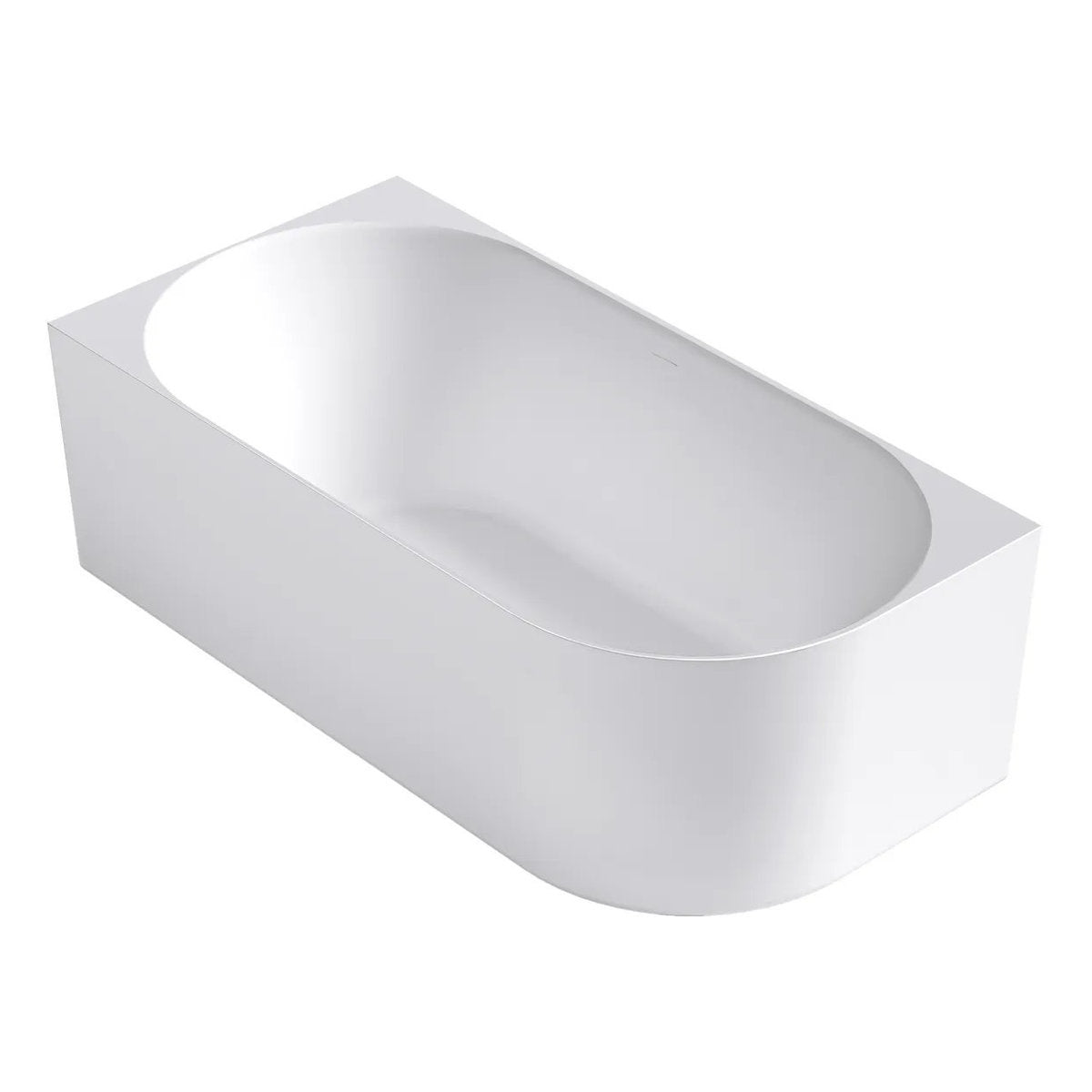 Otti Attica Celine Left Corner 1500 Matte White Bath with Overflow