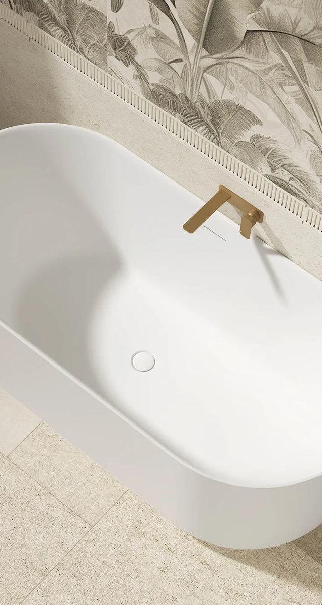 Otti Attica Celine 1500 Matte White Bath with Overflow