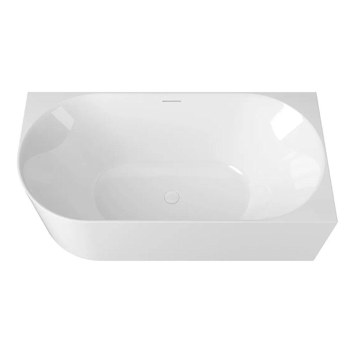 Otti Attica Celine Right Corner 1500 Gloss White Bath with Overflow