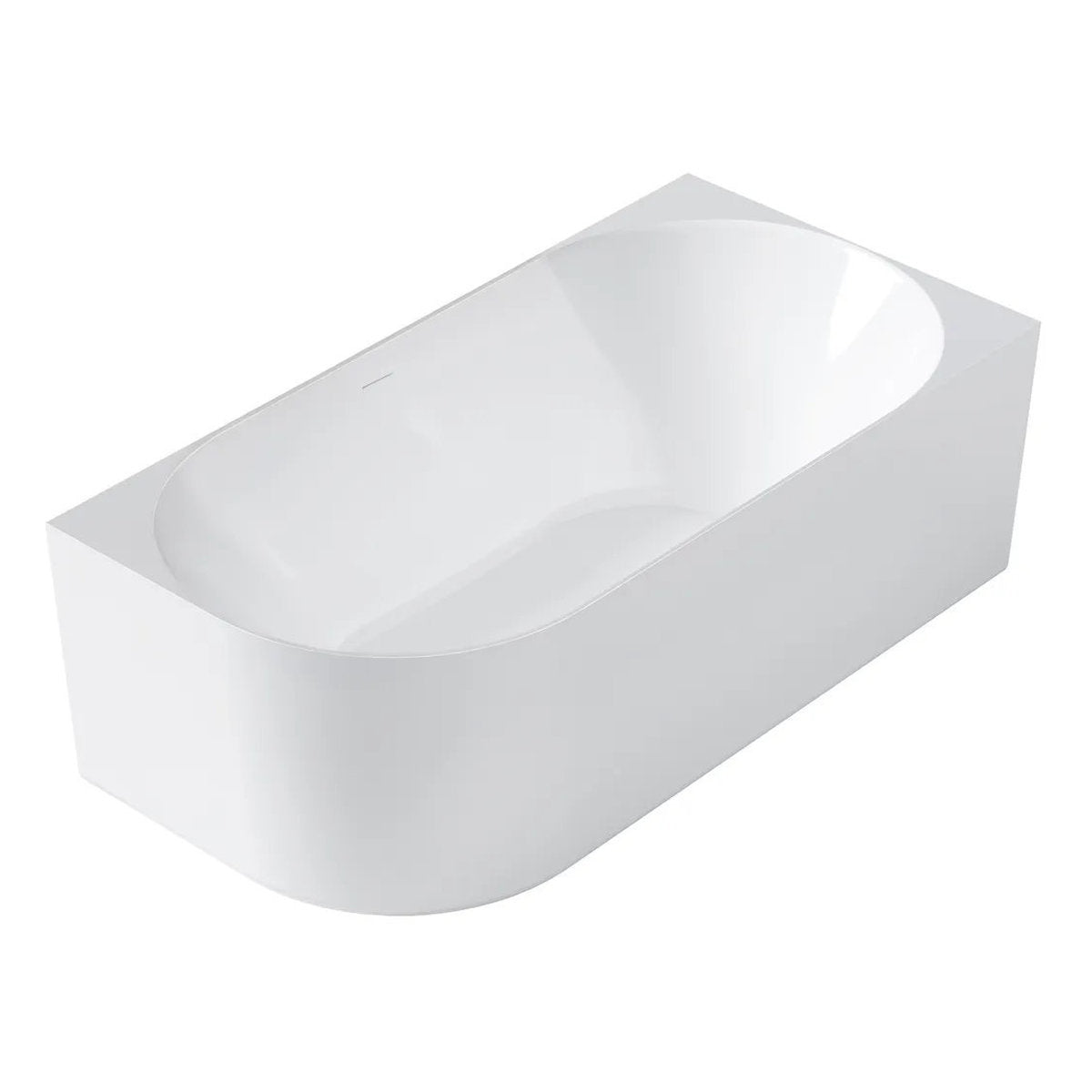 Otti Attica Celine Right Corner 1500 Gloss White Bath with Overflow