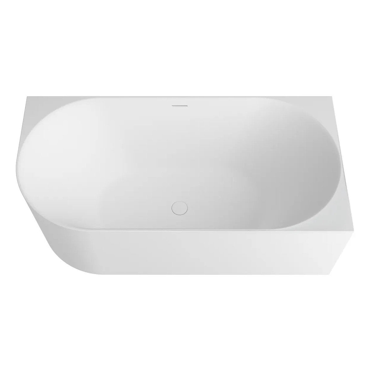 Otti Attica Celine Right Corner 1500 Matte White Bath with Overflow