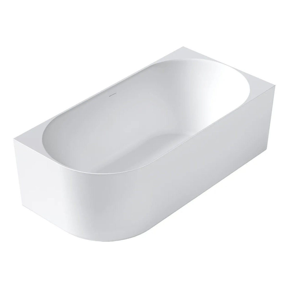 Otti Attica Celine Right Corner 1500 Matte White Bath with Overflow