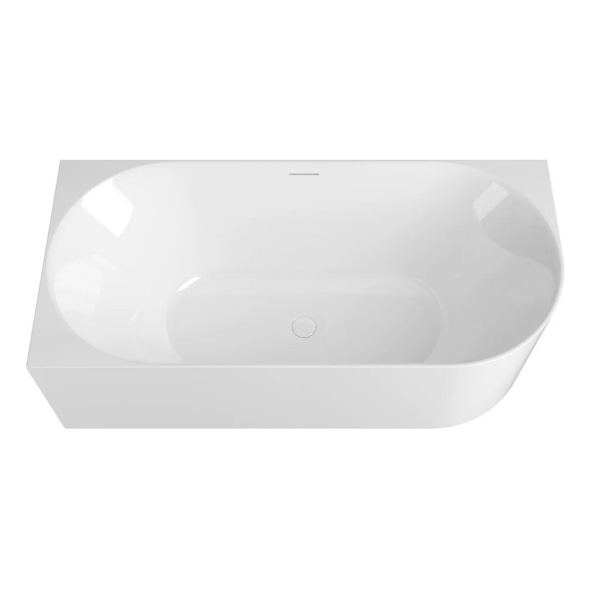Otti Attica Celine Left Corner 1700 Gloss White Bath with Overflow
