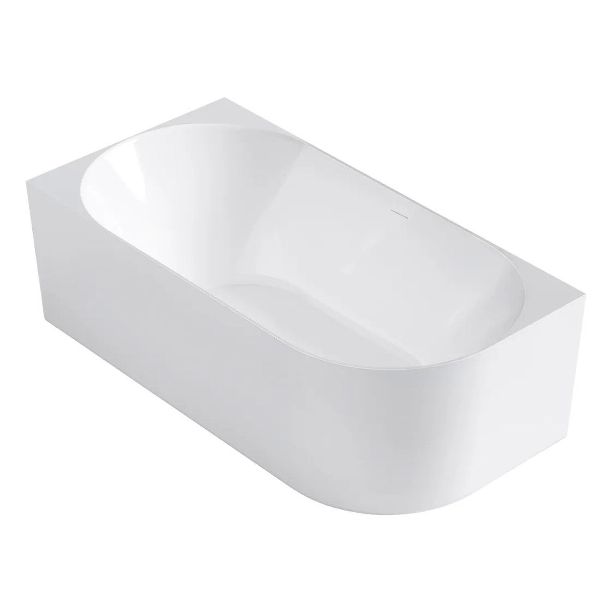 Otti Attica Celine Left Corner 1700 Gloss White Bath with Overflow