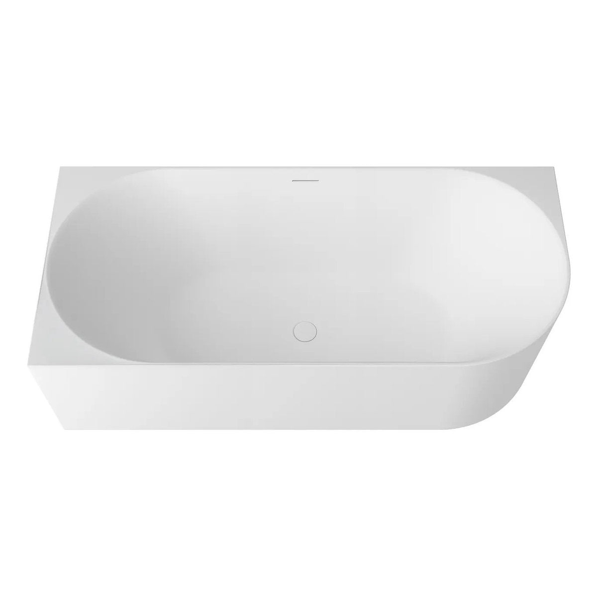 Otti Attica Celine Left Corner 1700 Matte White Bath with Overflow