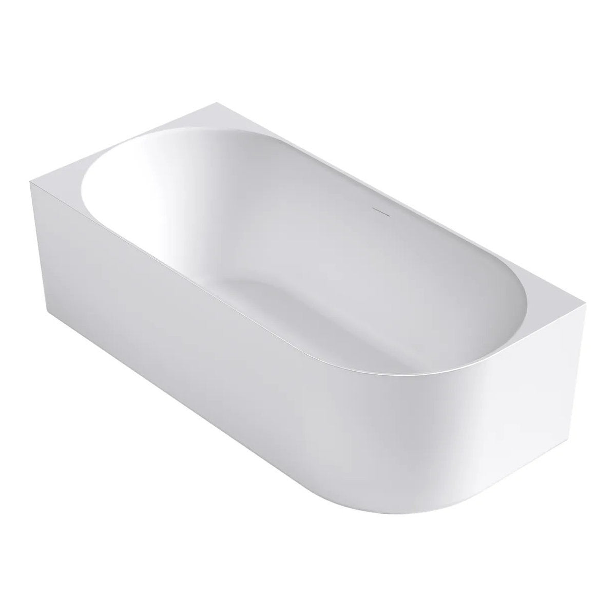 Otti Attica Celine Left Corner 1700 Matte White Bath with Overflow