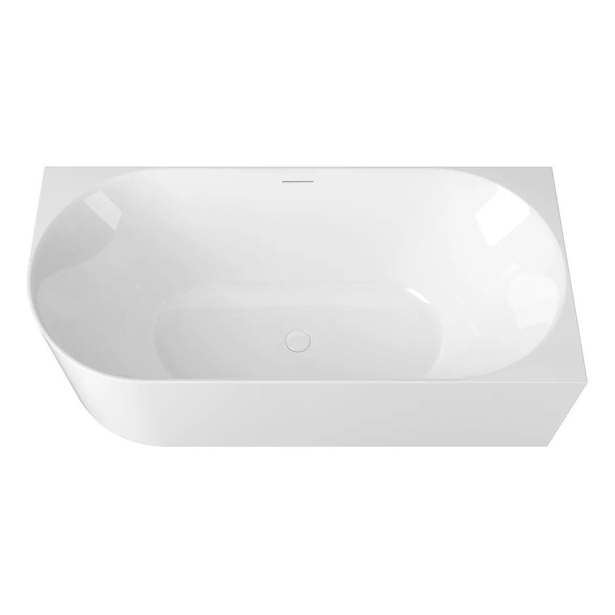 Otti Attica Celine Right Corner 1700 Gloss White Bath with Overflow