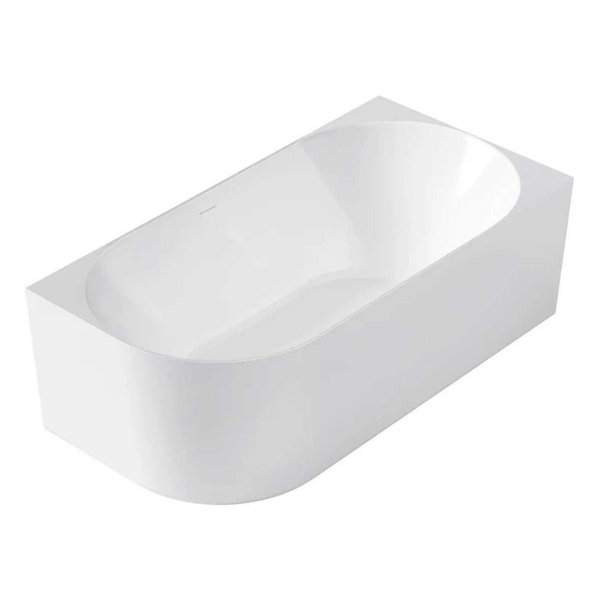 Otti Attica Celine Right Corner 1700 Gloss White Bath with Overflow