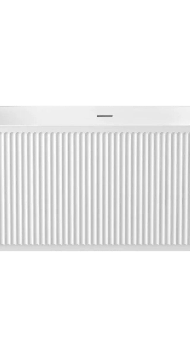 Otti Attica Havana Left Corner 1500 Matte White Fluted Bath with Overflow