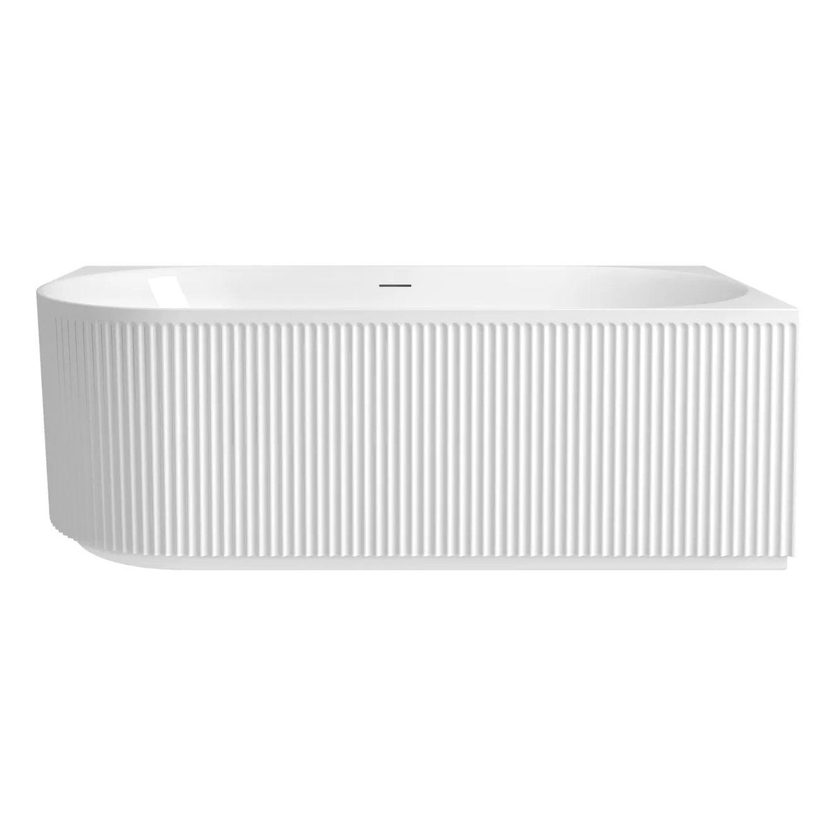 Otti Attica Havana Right Corner 1700 Gloss White Fluted Bath with Overflow
