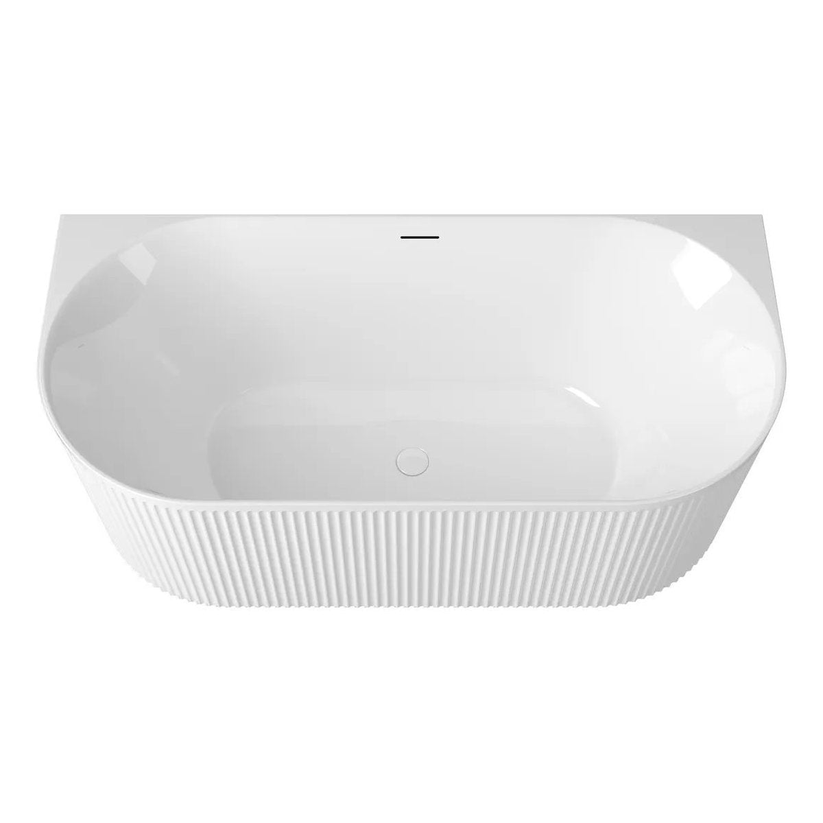 Otti Attica Havana 1500 Gloss White BTW Multi-fit Fluted Bath with Overflow