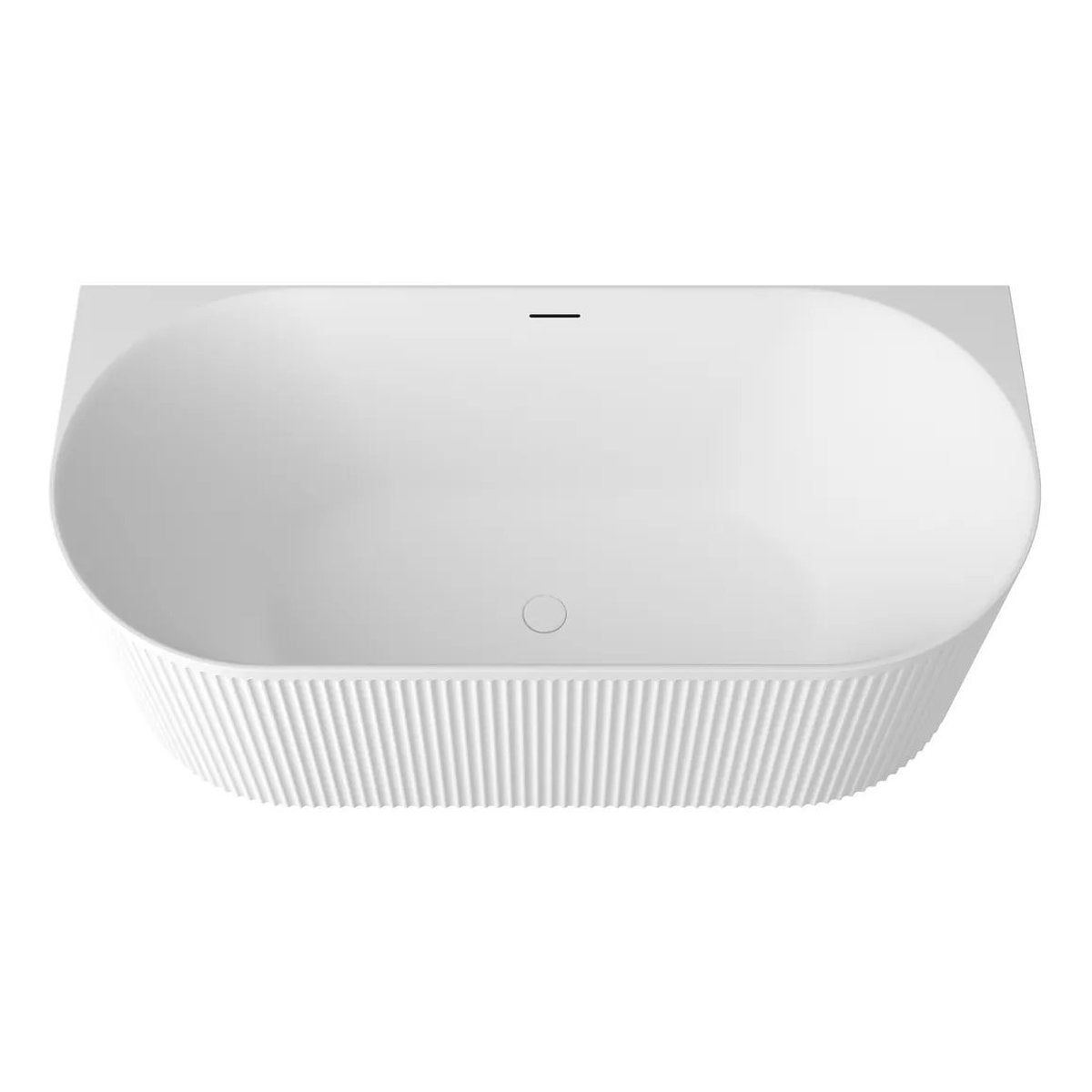 Otti Attica Havana 1500 Matte White BTW Multi-fit Fluted Bath with Overflow