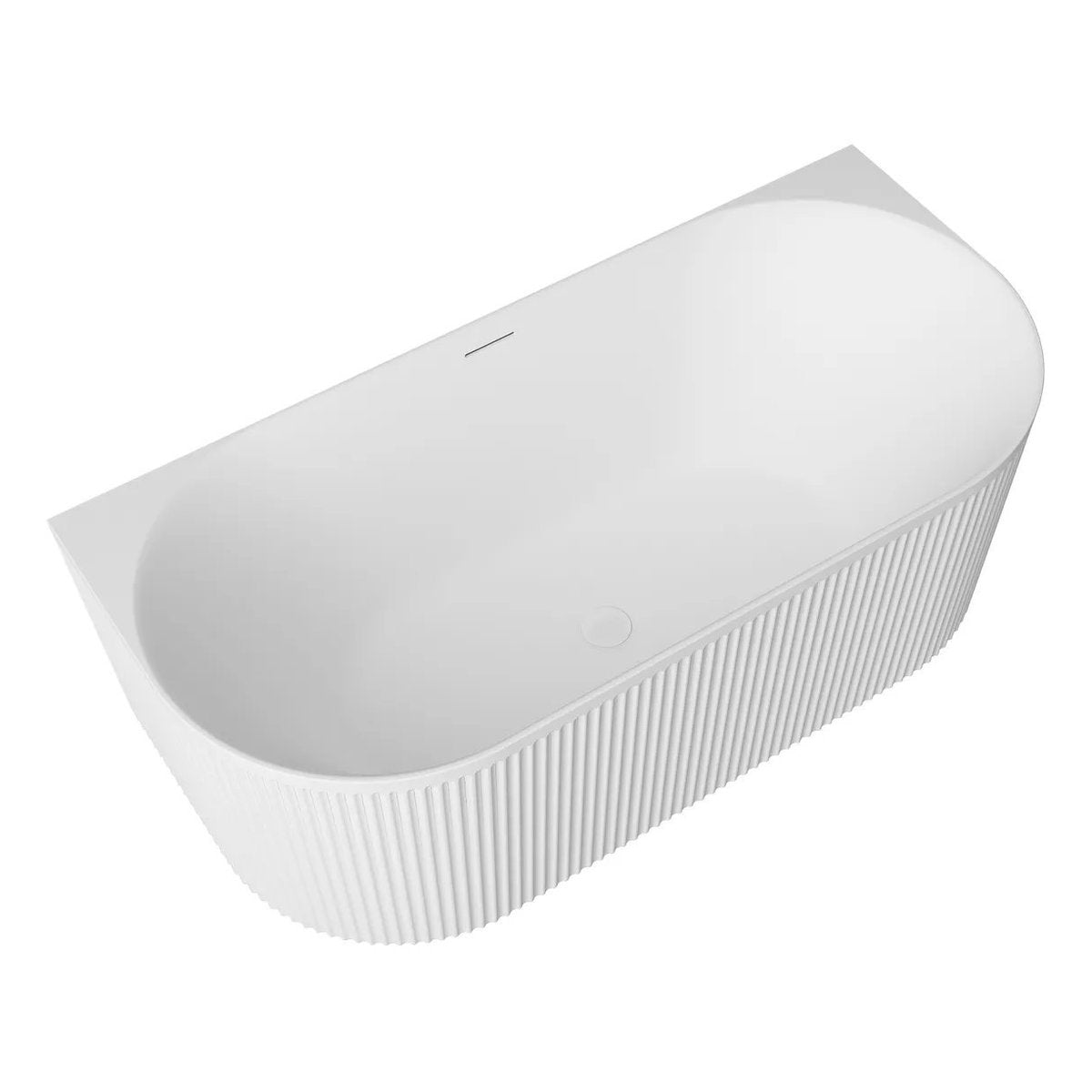 Otti Attica Havana 1500 Matte White BTW Multi-fit Fluted Bath with Overflow