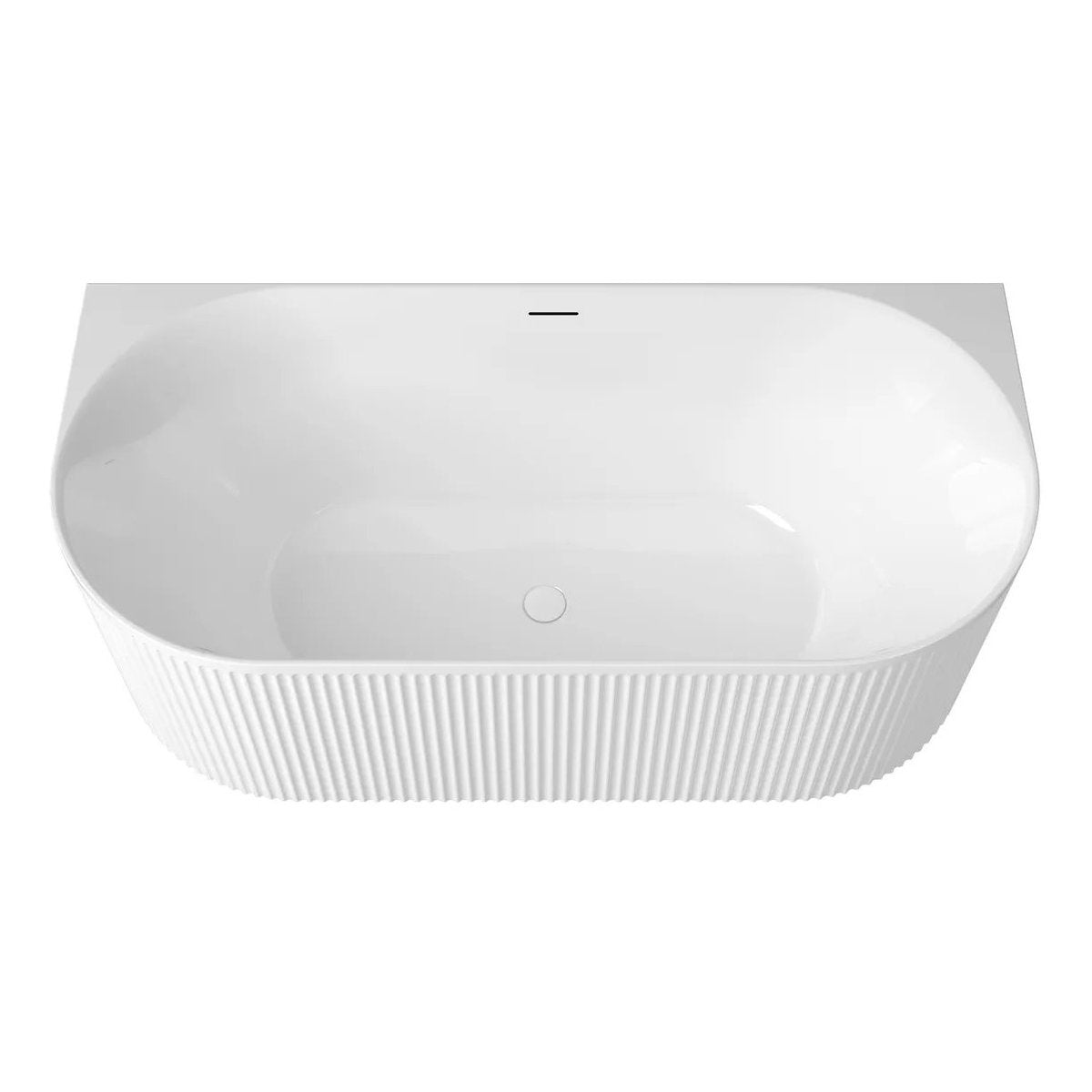 Otti Attica Havana 1700 Gloss White BTW Multi-fit Fluted Bath with Overflow