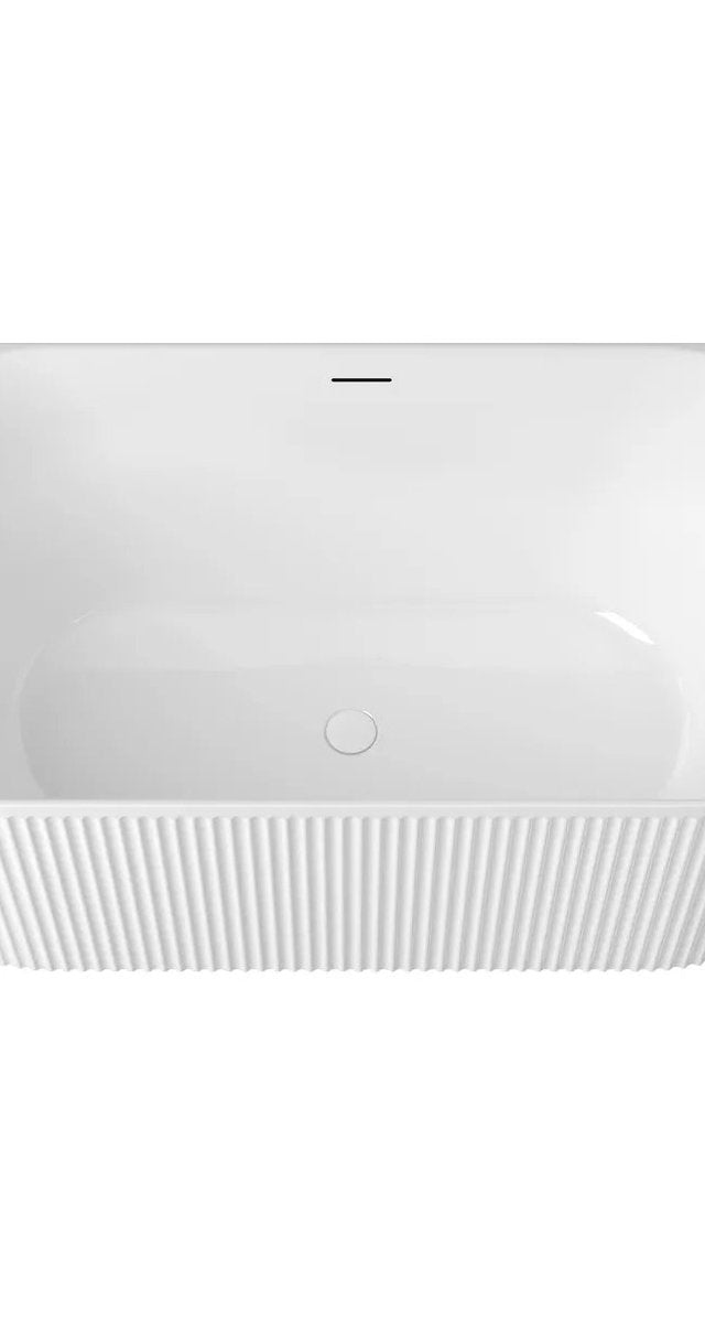 Otti Attica Havana 1700 Gloss White BTW Multi-fit Fluted Bath with Overflow