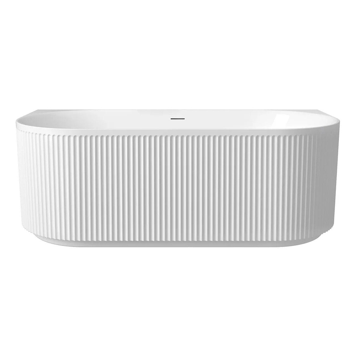 Otti Attica Havana 1700 Gloss White BTW Multi-fit Fluted Bath with Overflow