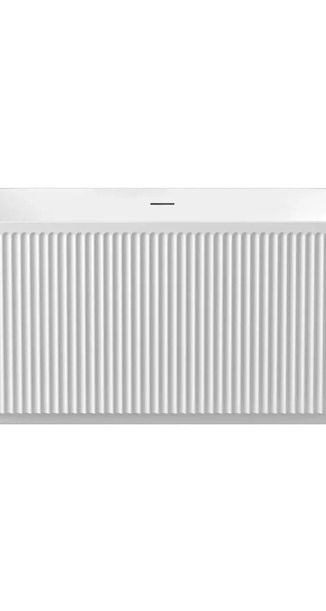 Otti Attica Havana 1700 Gloss White BTW Multi-fit Fluted Bath with Overflow