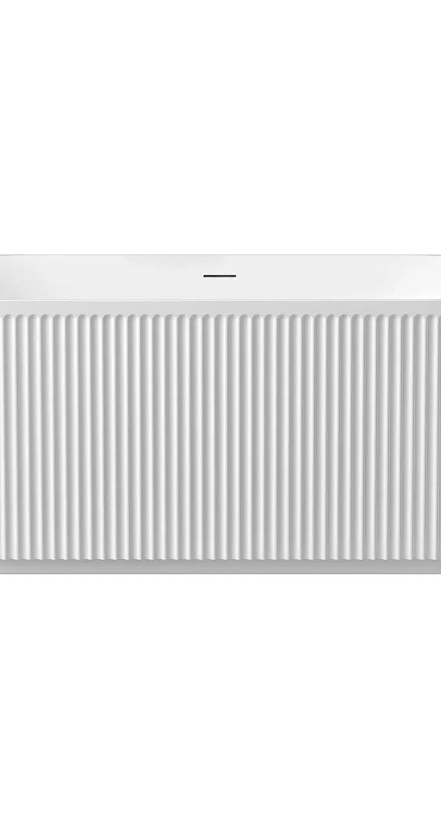 Otti Attica Havana 1700 Matte White BTW Multi-fit Fluted Bath with Overflow