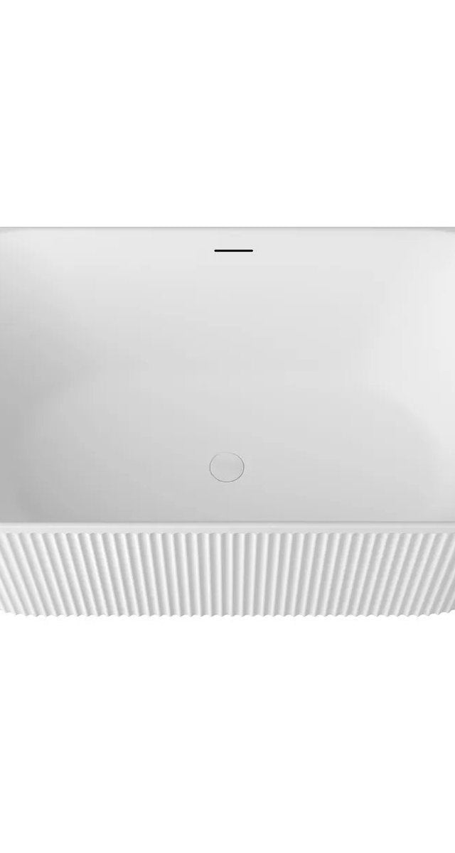 Otti Attica Havana 1700 Matte White BTW Multi-fit Fluted Bath with Overflow
