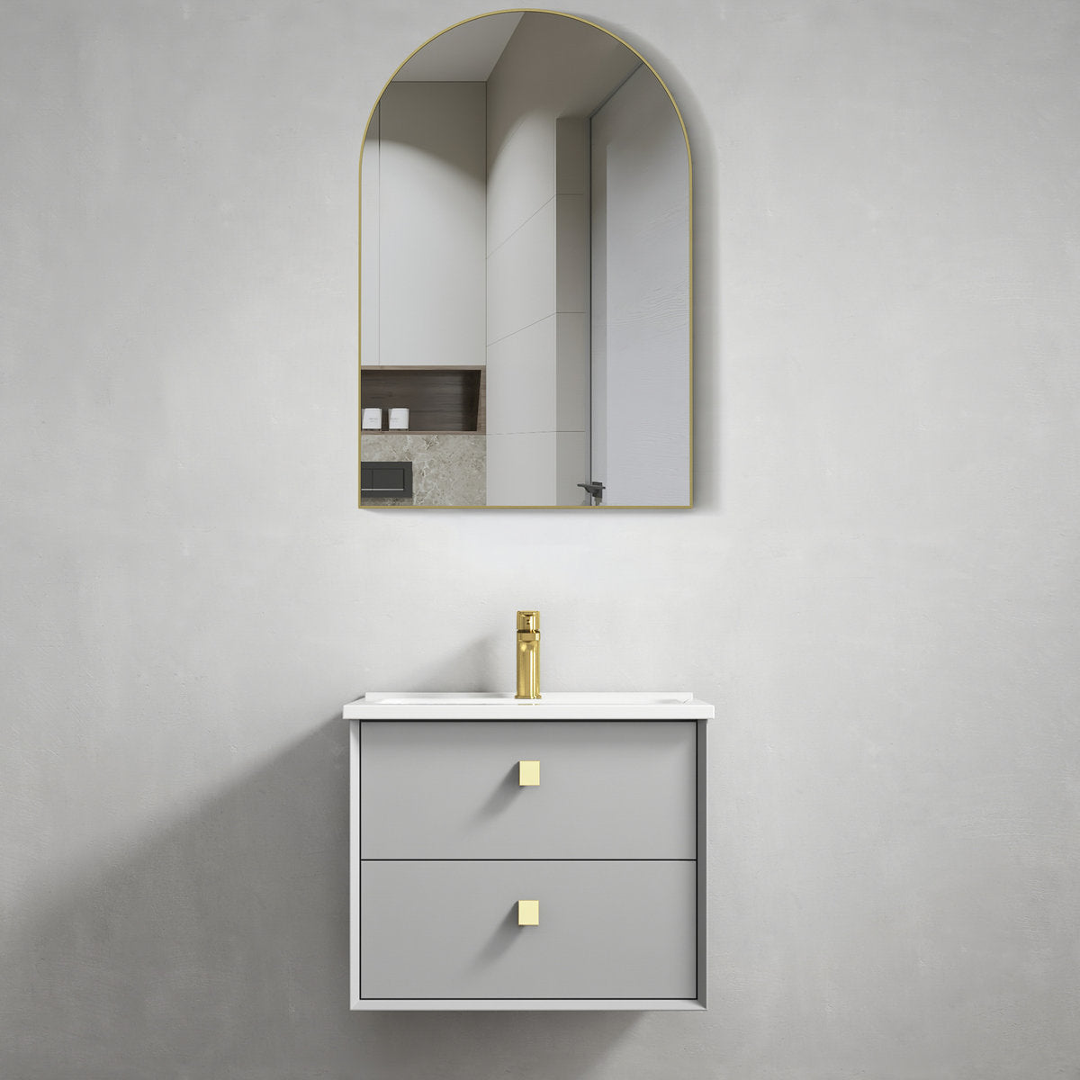 Otti Boston 600mm Light Grey Wall Hung Cabinet