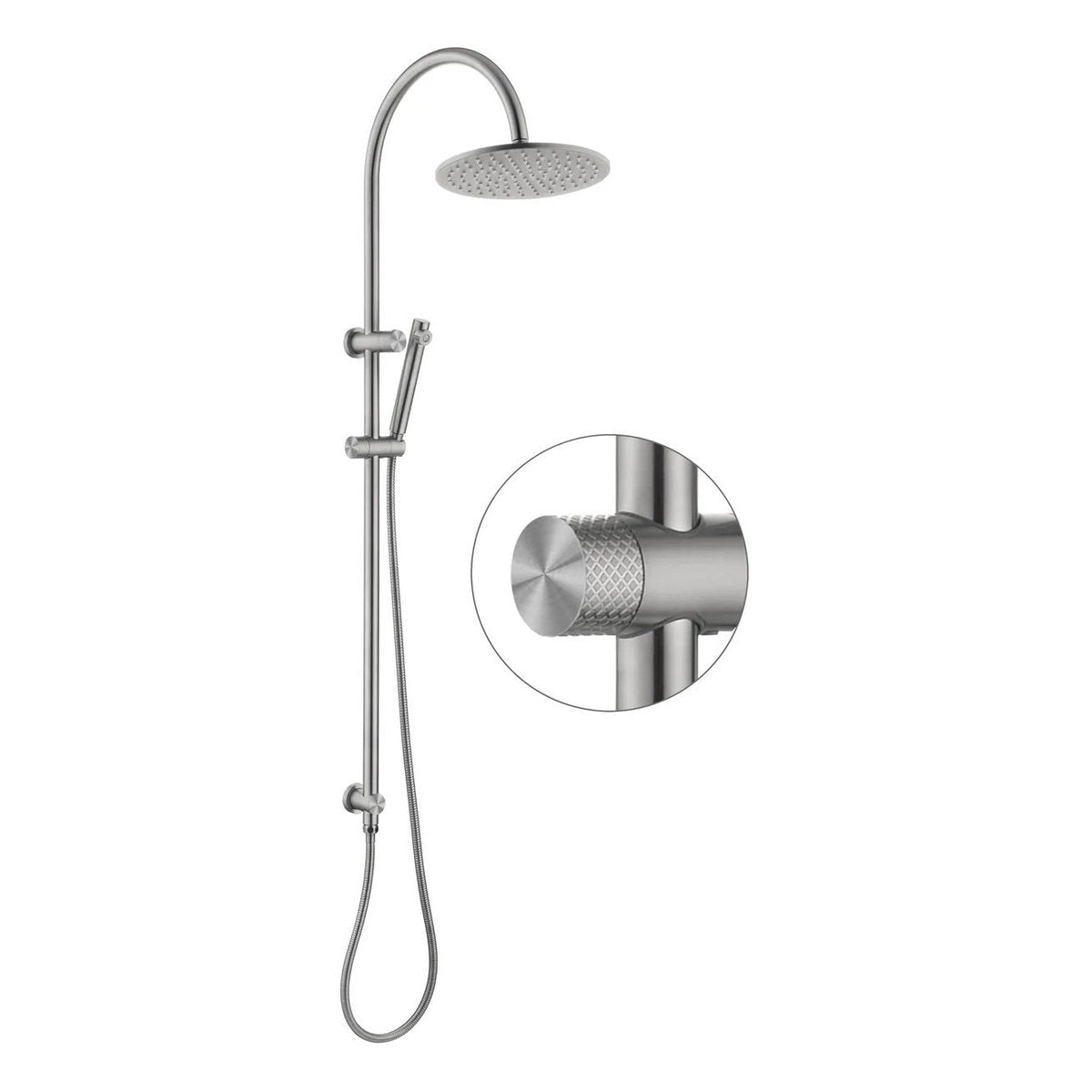 Otti Celine Twin Shower Combo Brushed Stainless Steel