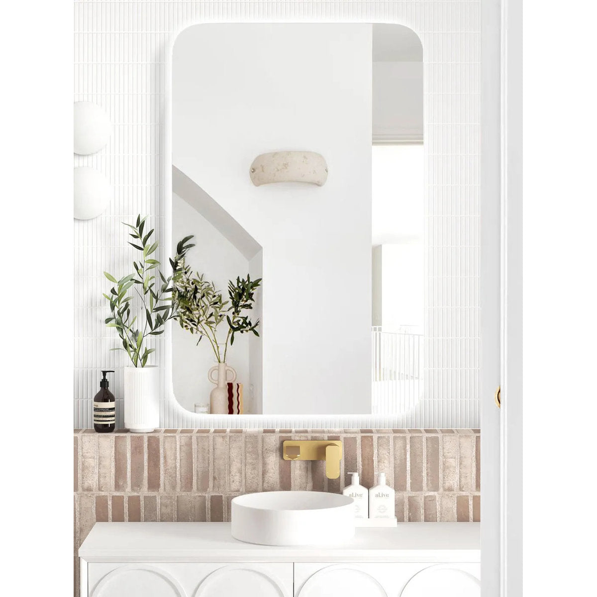 Otti LED Newport 1200(W)x750(H) Frameless Back Lit Tuffi Mirror