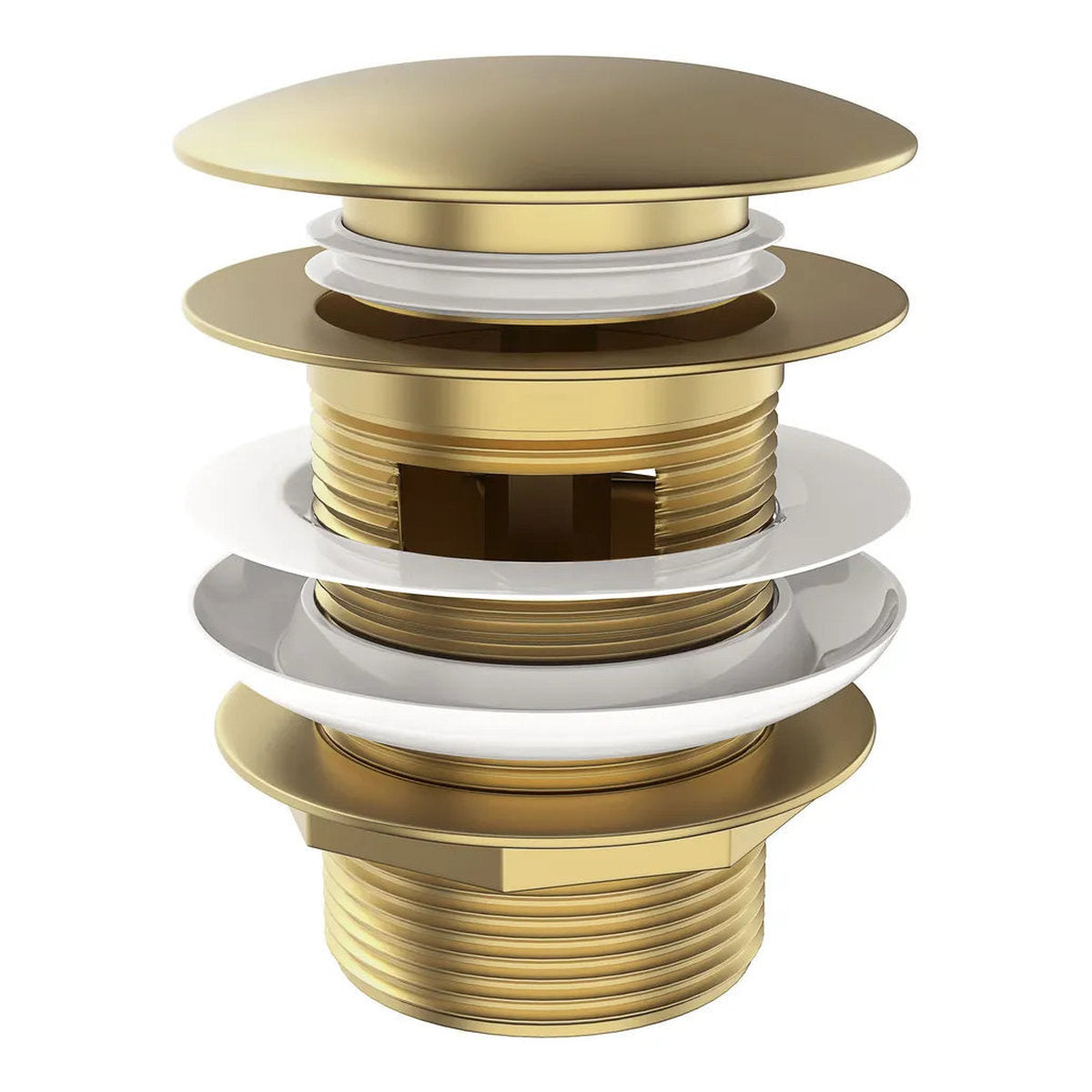Otti Mushroom Bath Pull Out Popup Waste Overflow Argent Gold