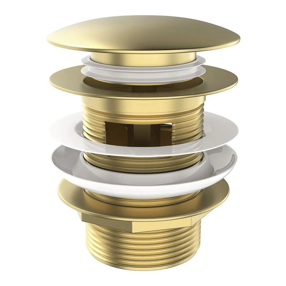 Otti Mushroom Bath Pull Out Popup Waste Overflow Brushed Gold