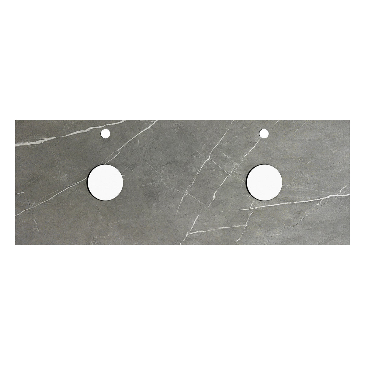 Otti Rock Plate Stone Tops with Waste Holes & 12 O'Clock TapHoles 1500