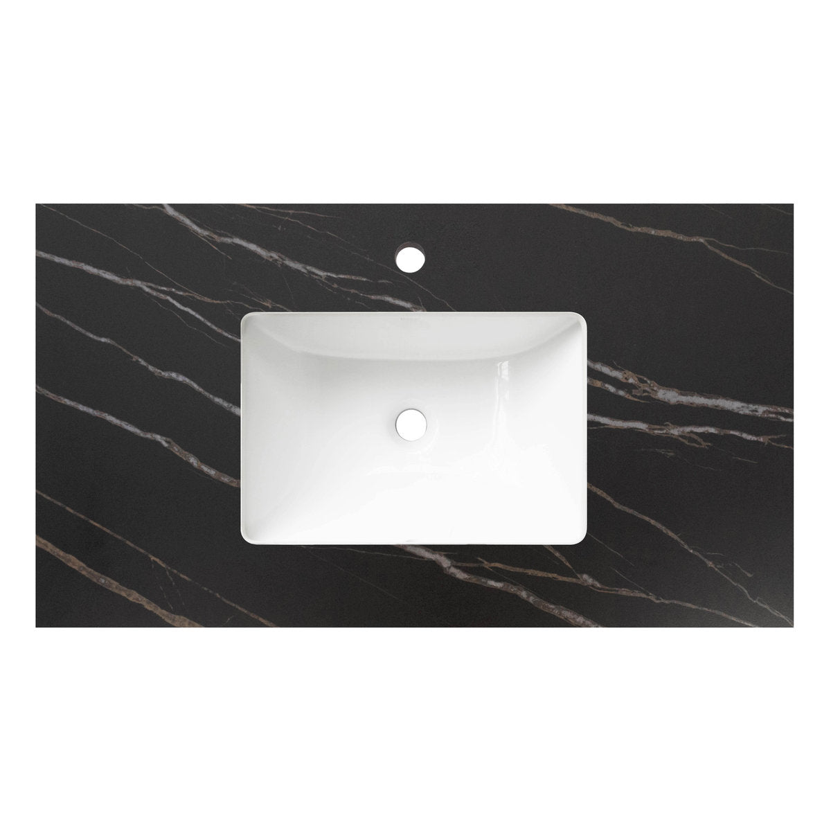 Otti Rock Plate Stone Tops with Undermount Basin & 12 O'clock Taphole 600