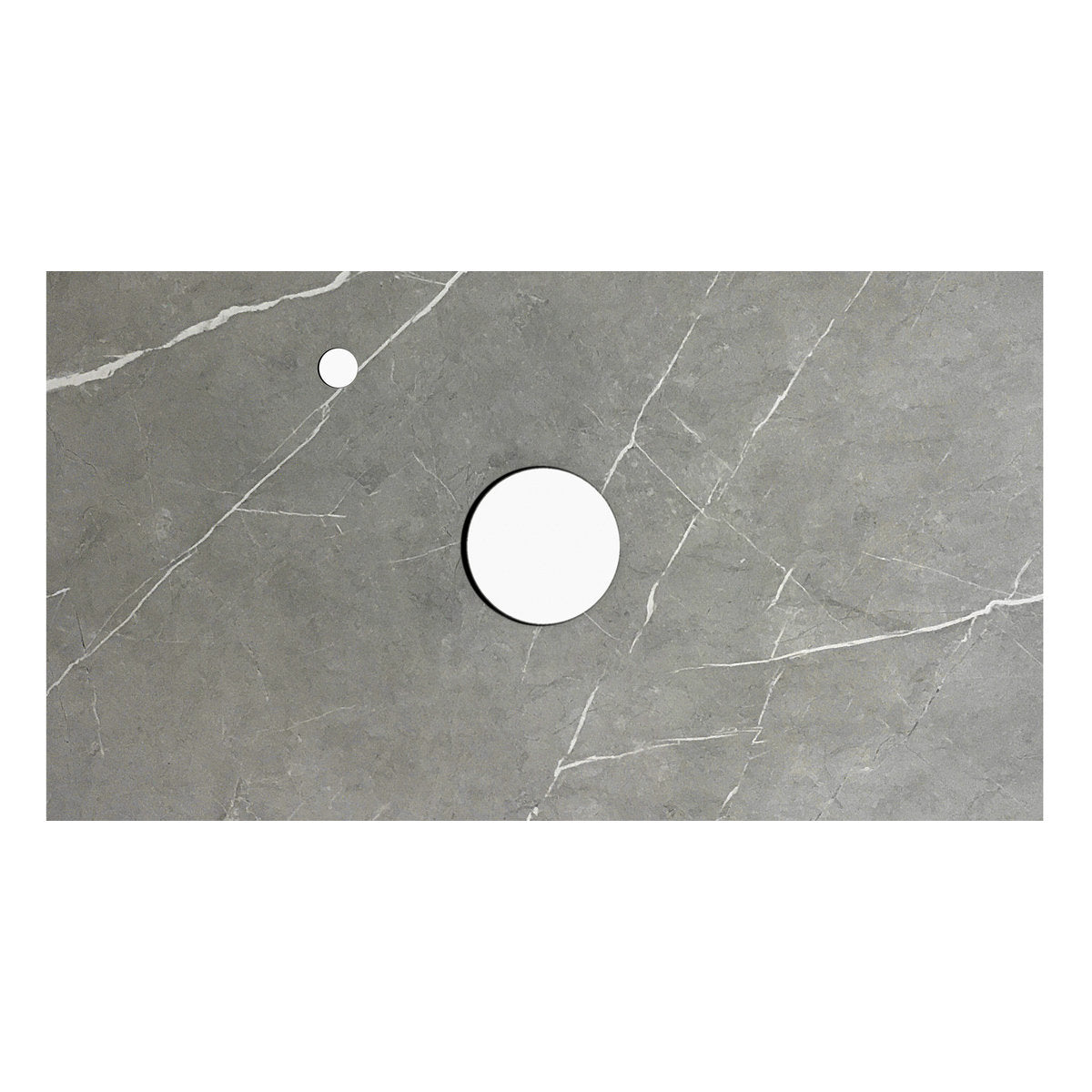 Otti Rock Plate Stone Tops with Waste Hole & 10 O'Clock Taphole 600