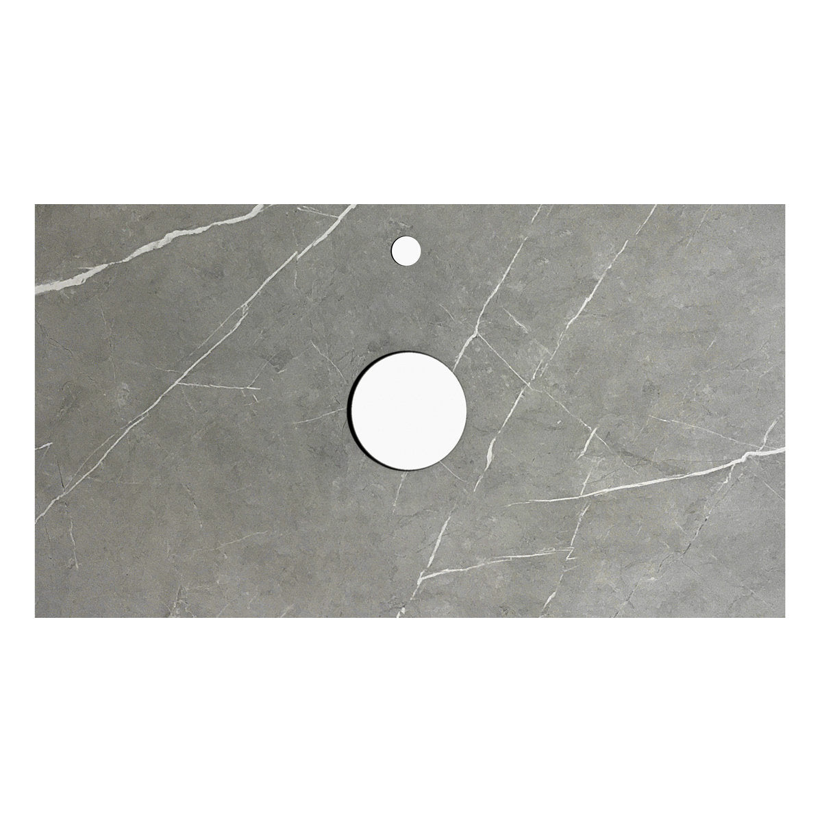 Otti Rock Plate Stone Tops with Waste Hole & 12 O'Clock Taphole 600