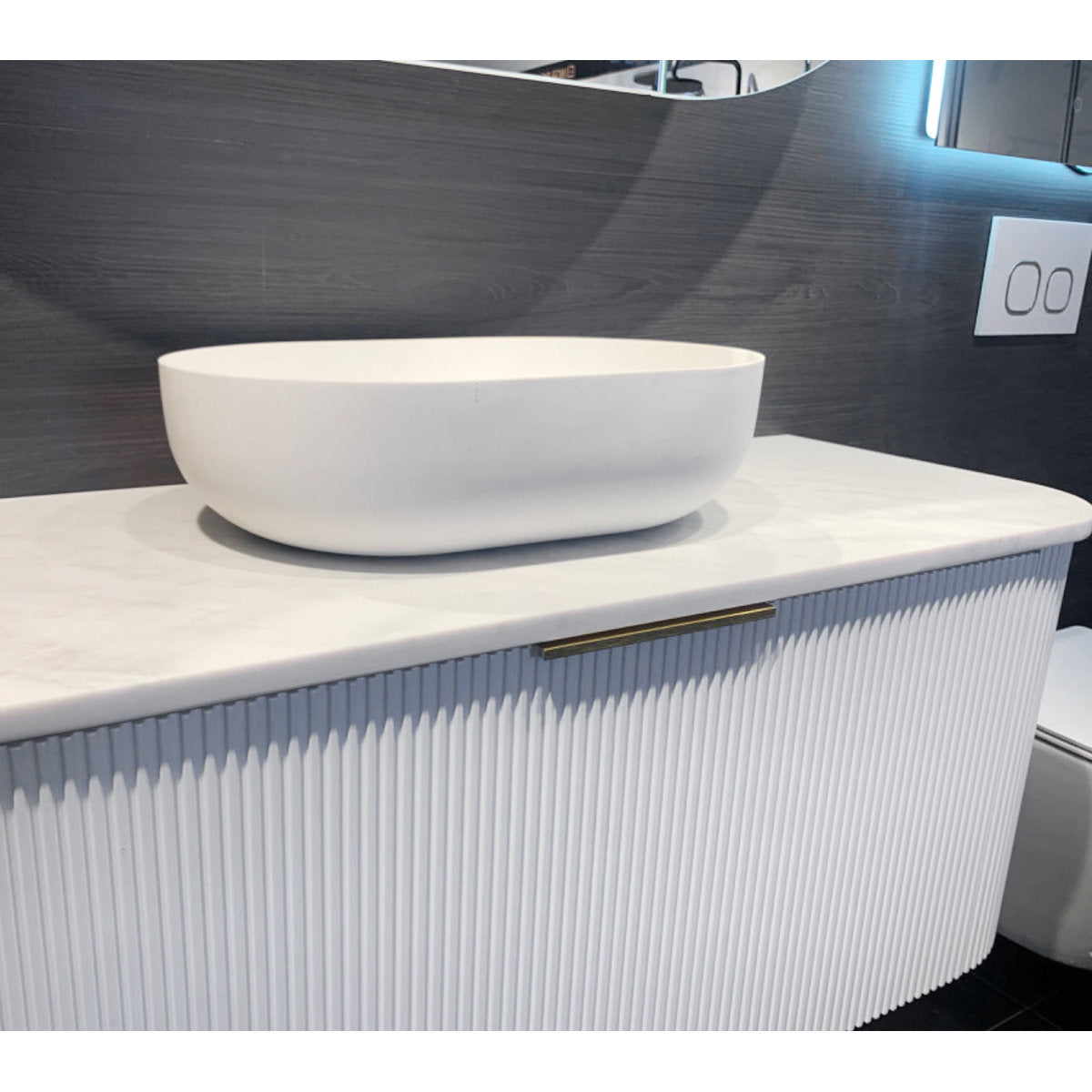 Otti Portofino Solid Surface 500x345x140 Matte White Basin NF