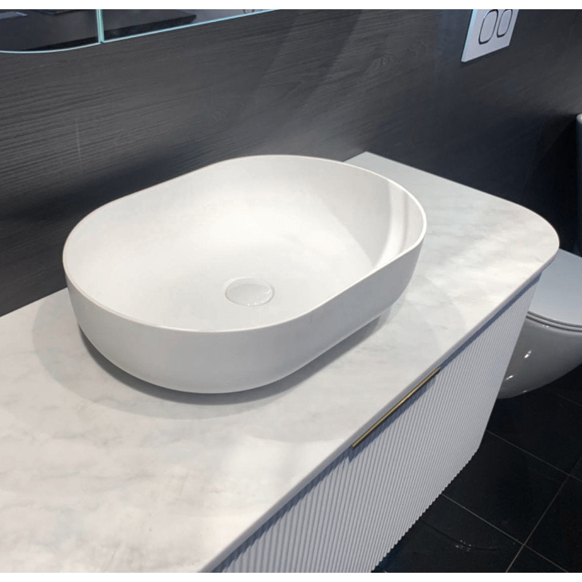Otti Portofino Solid Surface 500x345x140 Matte White Basin NF