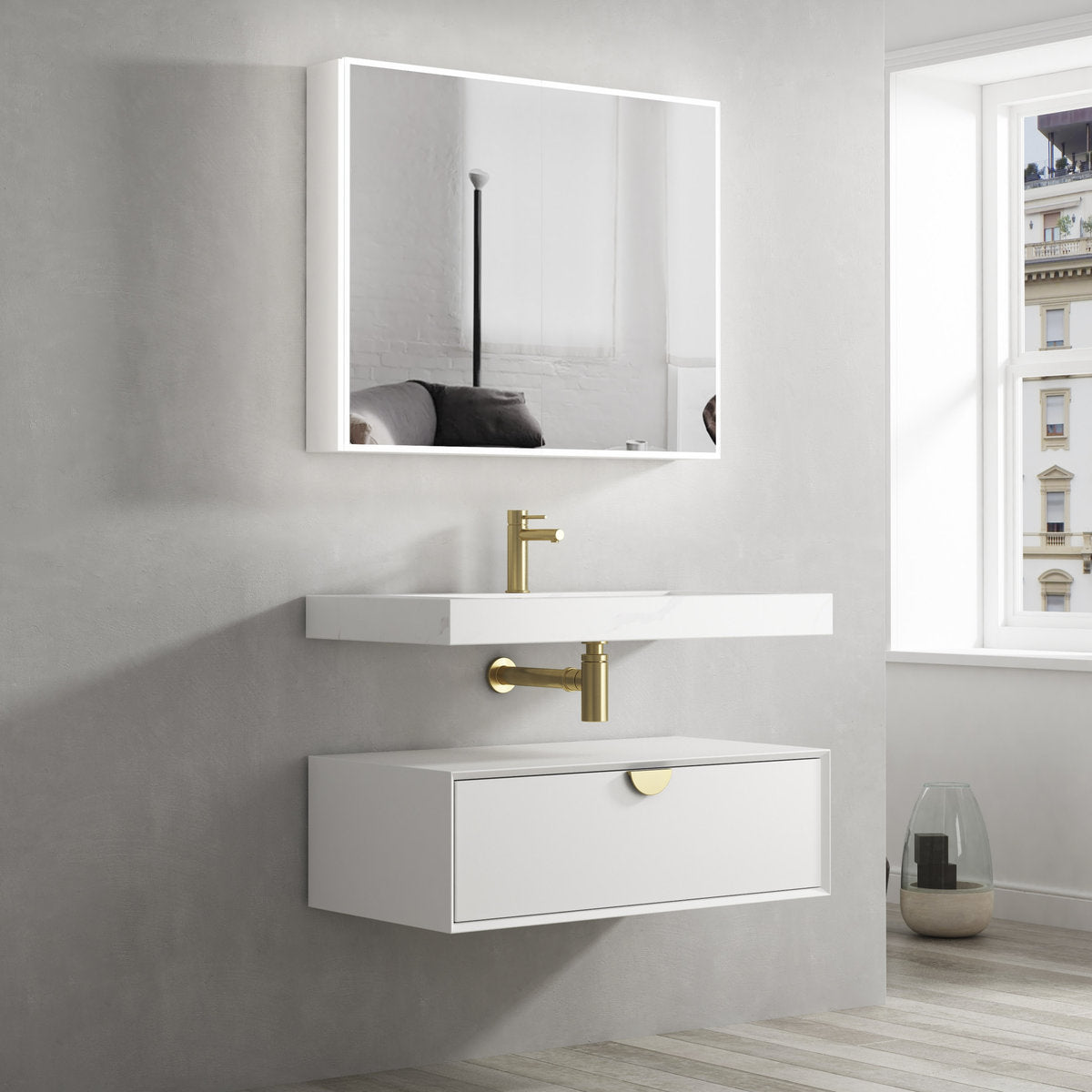 Otti Moonlight 900mm Solid Surface Top