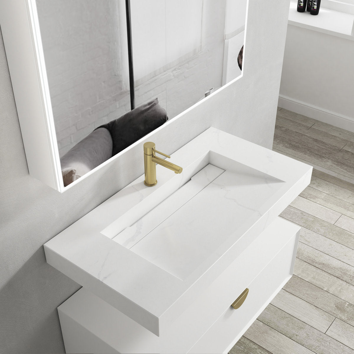 Otti Moonlight 900mm Solid Surface Top