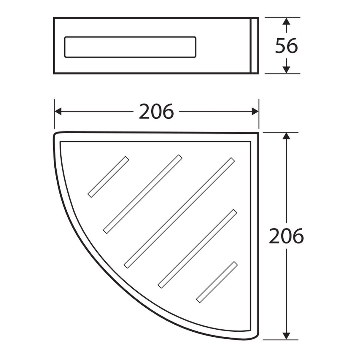 Fienza Corner PVC Shower Shelf