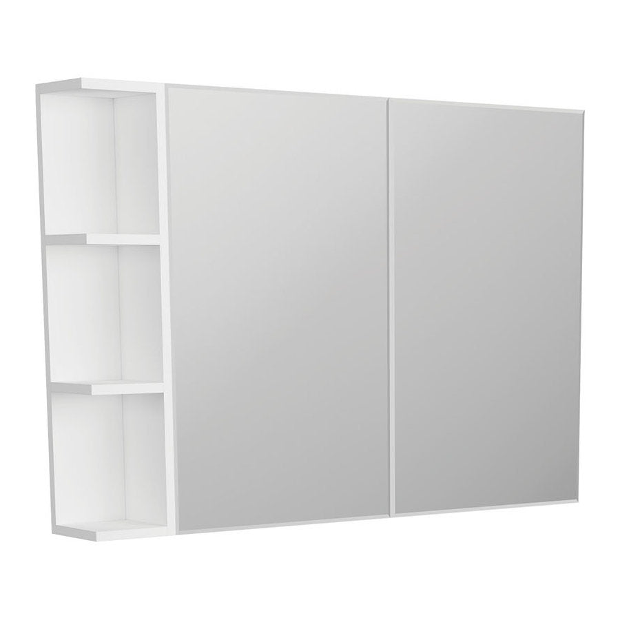Fienza Bevel Edge 900 Mirror Cabinet, 1 Side Shelf