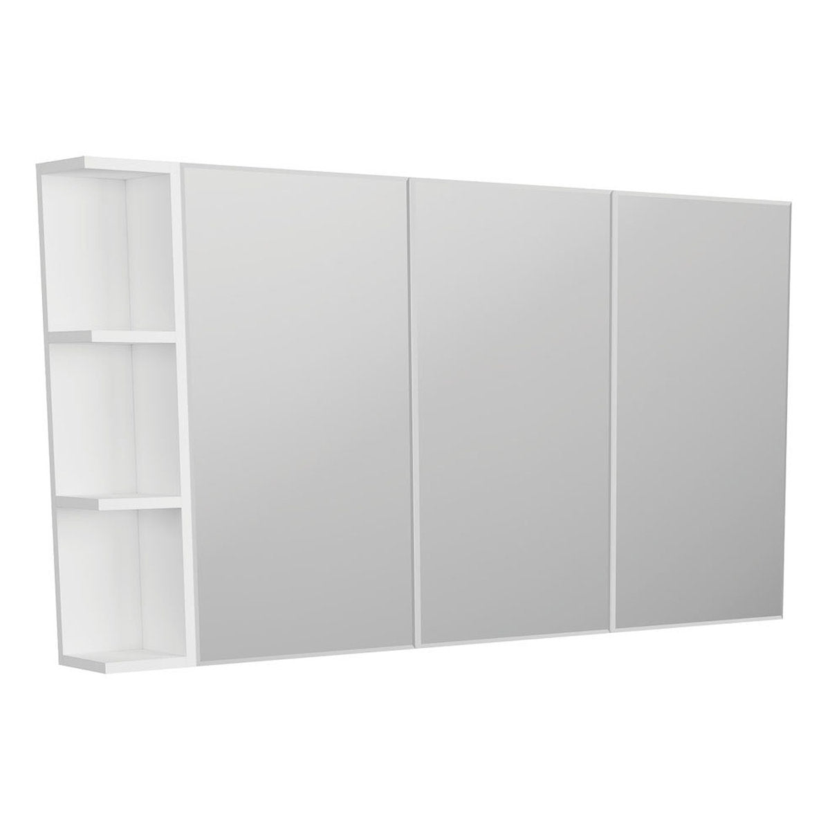 Fienza Bevel Edge 1200 Mirror Cabinet, 1 Side Shelf