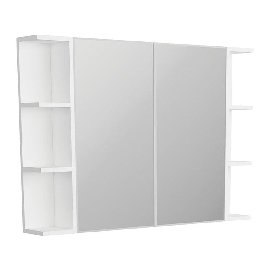 Fienza Bevel Edge 750 Mirror Cabinet, 2 Side Shelves