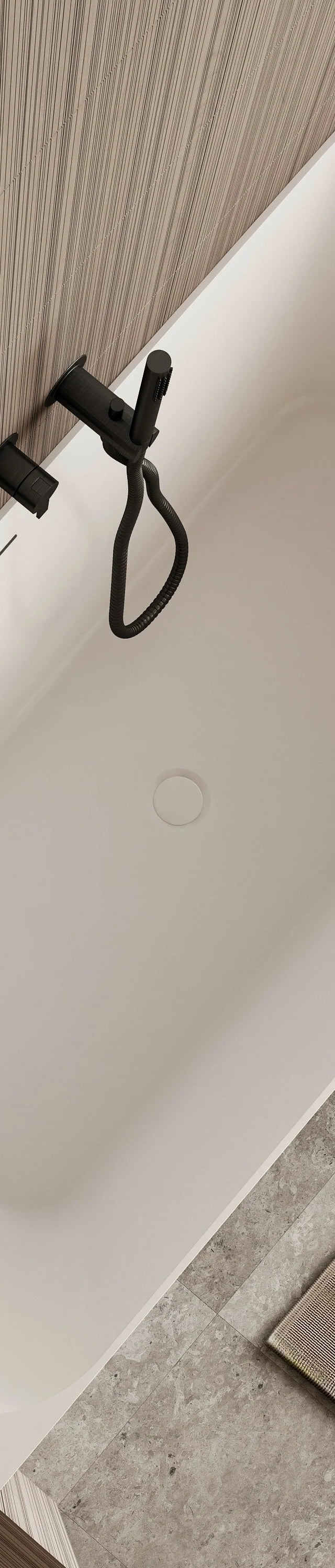 Ashton 1500mm Corner Back To Wall Bath in Matte White - Left Side Corner