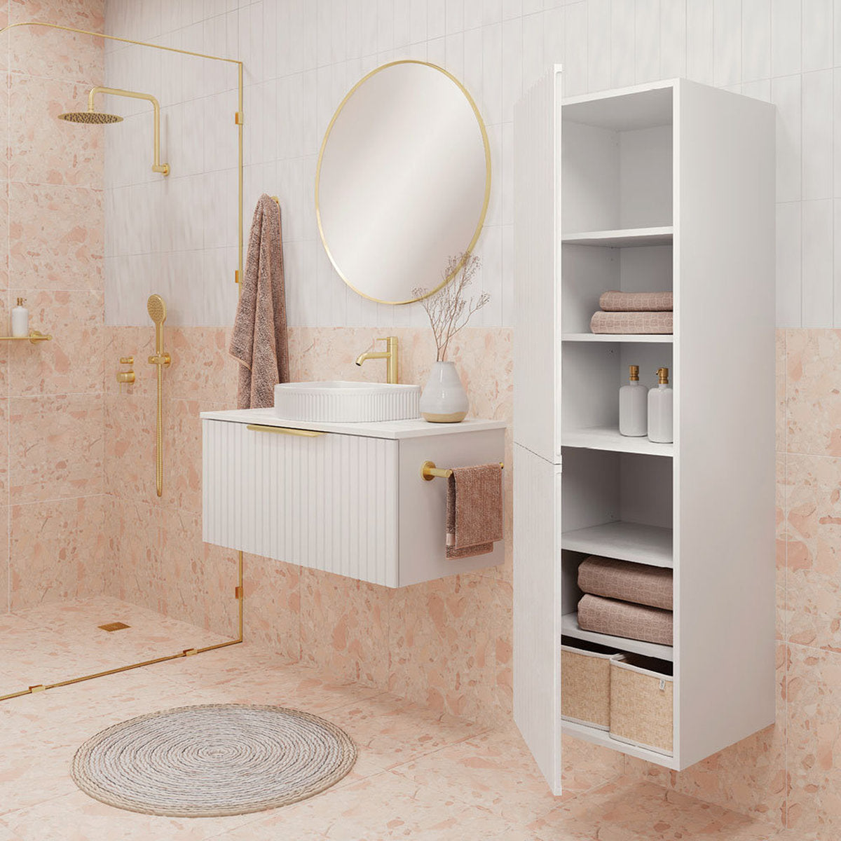 Fienza Bayview Wall-Hung Tallboy Cabinet