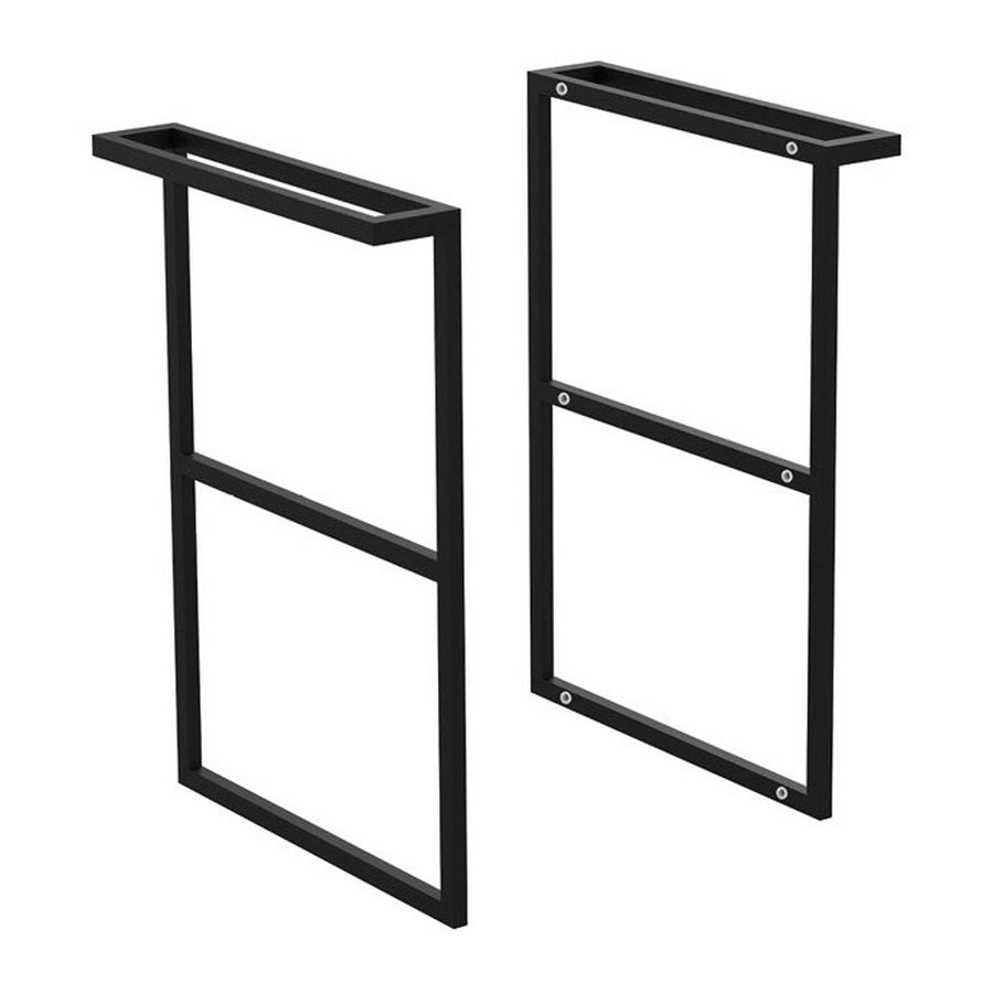 Fienza Amato Matte Black Twin Towel Rail Frame Side Panel Kit