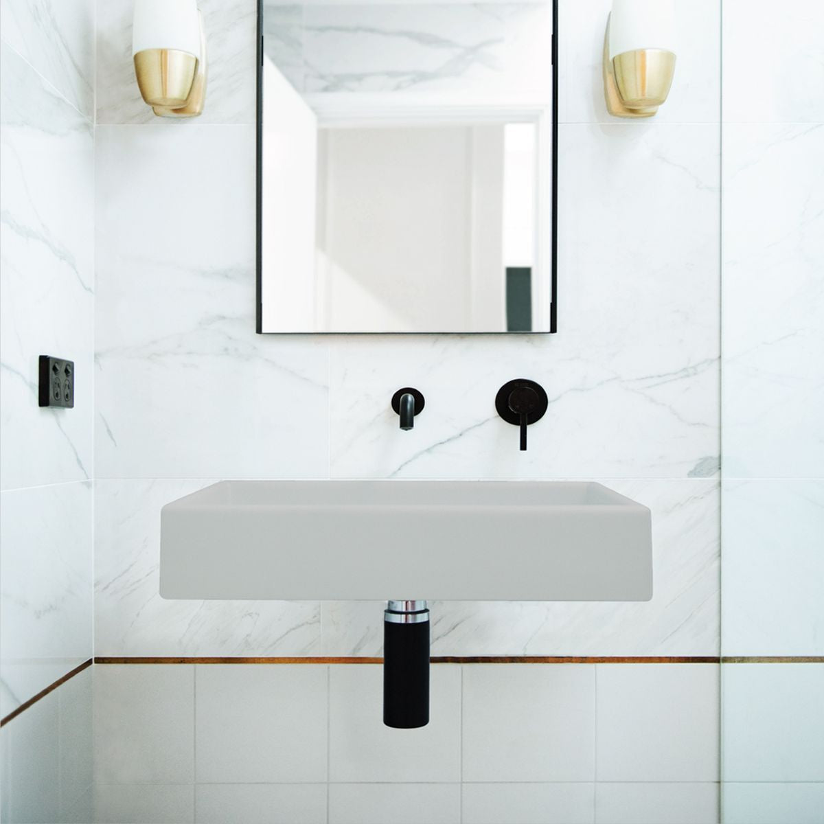 Nood Wall Mount Box Basin in Cloud
